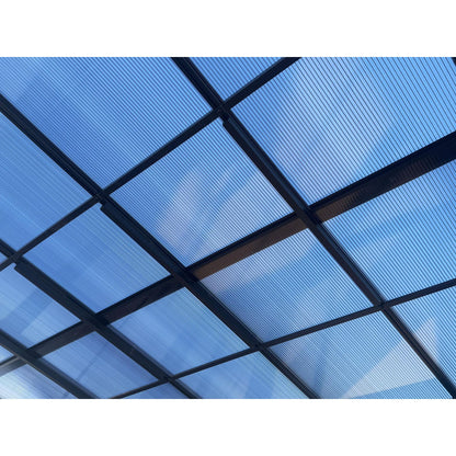 Florence Aluminum Wall Mounted Sunroom PC Roof 10 x 12 ft. | Gazebo PenGuin-Delightful Yard