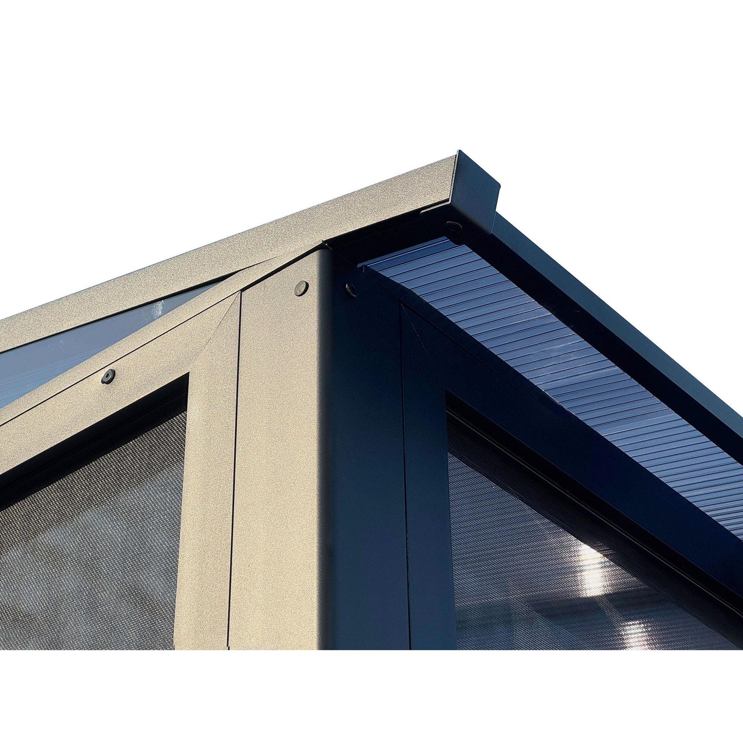 Florence Aluminum Wall Mounted Sunroom PC Roof 10 x 12 ft. | Gazebo PenGuin-Delightful Yard