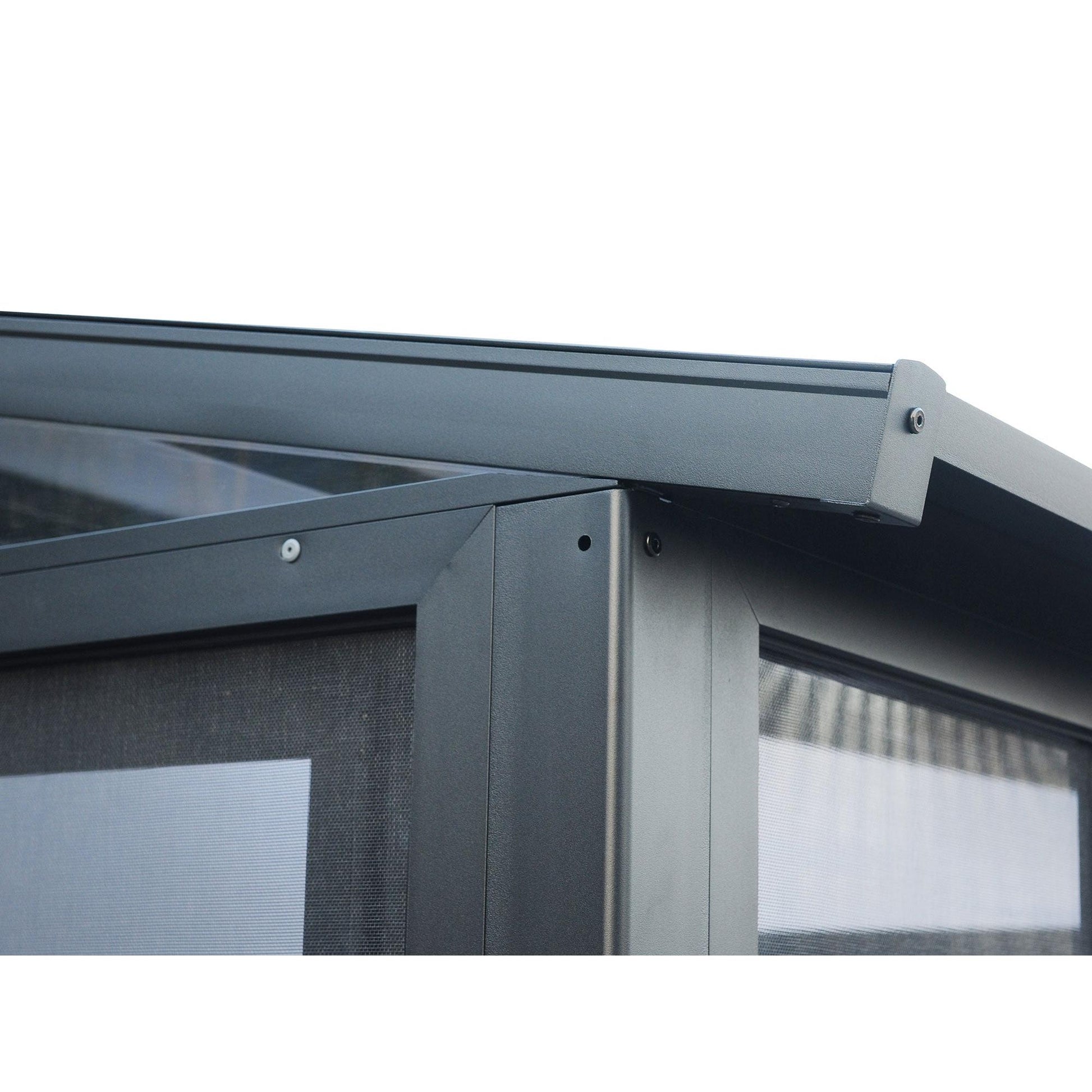 Florence Aluminum Wall Mounted Sunroom PC Roof 10 x 16 ft. | Gazebo PenGuin-Delightful Yard