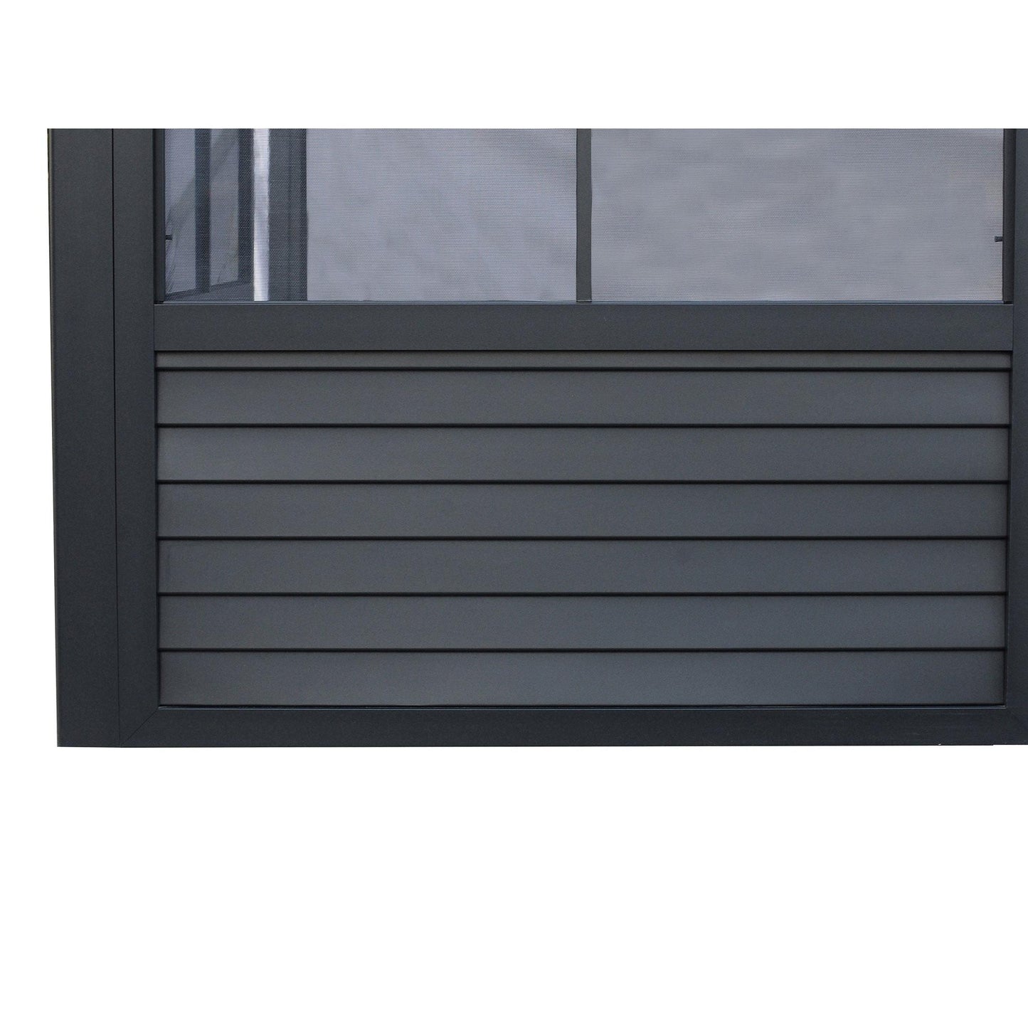 Florence Aluminum Wall Mounted Sunroom PC Roof 8 x 12 ft. | Gazebo PenGuin-Delightful Yard