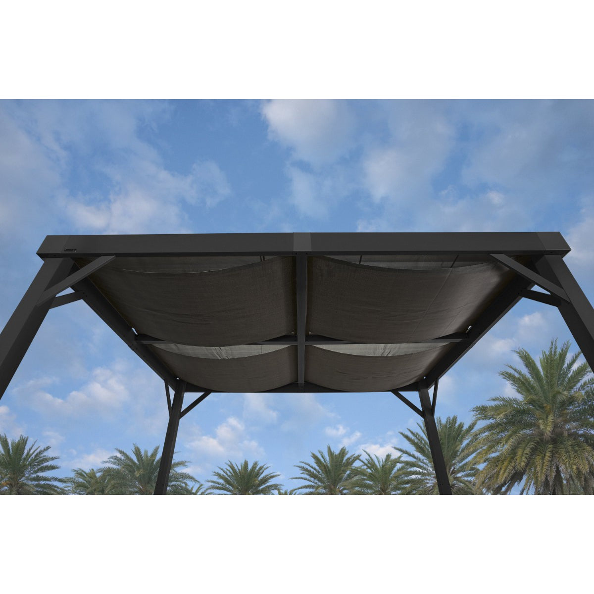 Fontana Black Aluminum 10 x 12 ft Pergola| Sojag-Delightful Yard