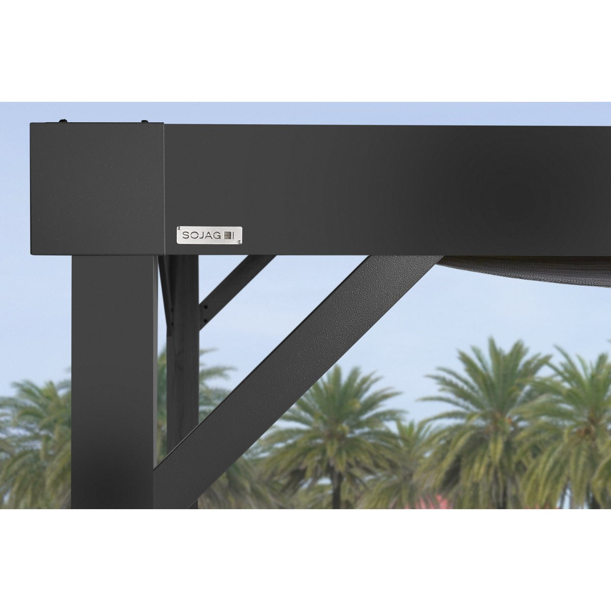 Fontana Black Aluminum 10 x 12 ft Pergola| Sojag-Delightful Yard