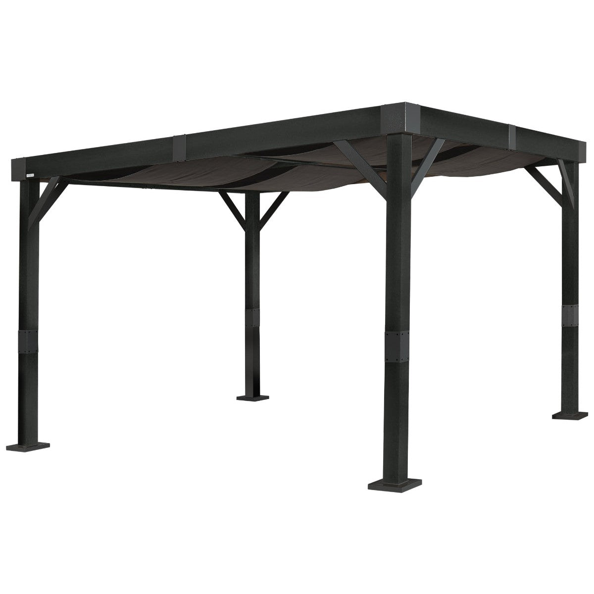 Fontana Black Aluminum 10 x 12 ft Pergola| Sojag-Delightful Yard