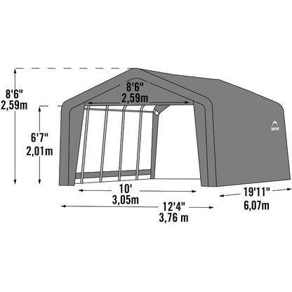 Garage-in-a-Box 12 x 20 x 8 ft. | Shelterlogic-Delightful Yard