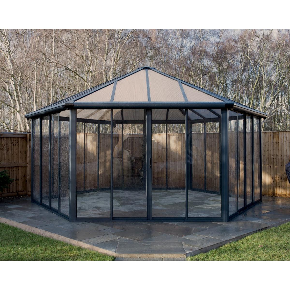 Garda Enclosed Gazebo Solarium 17 x 20 ft. | Palram-Canopia-Delightful Yard