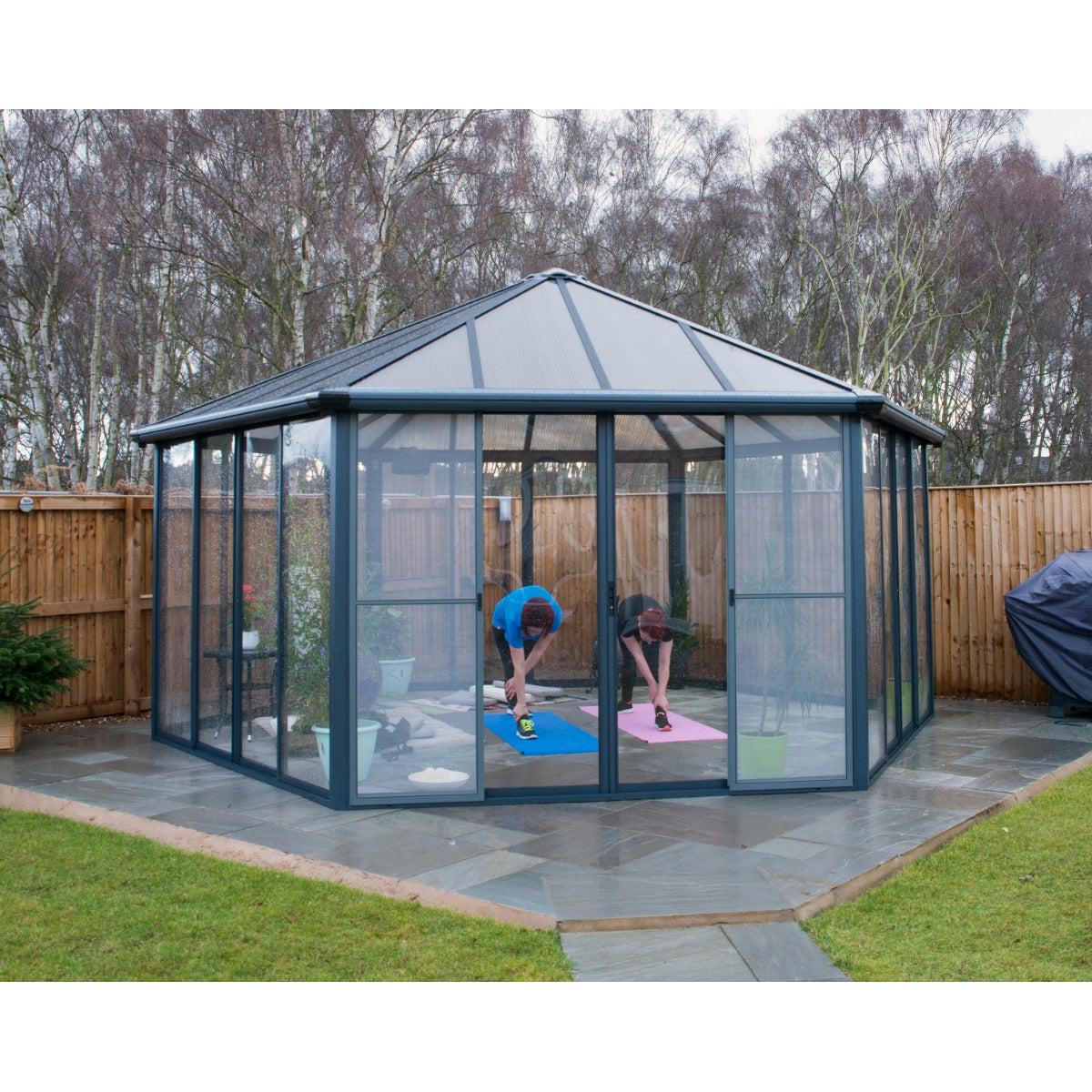 Garda Enclosed Gazebo Solarium 17 x 20 ft. | Palram-Canopia-Delightful Yard