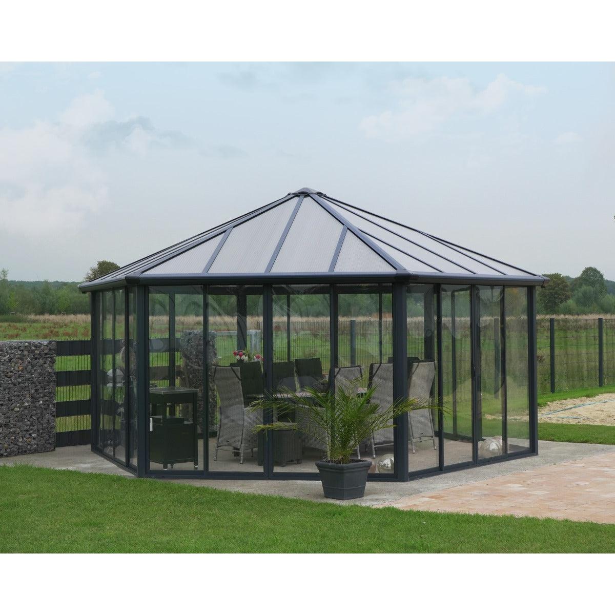 Garda Enclosed Gazebo Solarium 17 x 20 ft. | Palram-Canopia-Delightful Yard