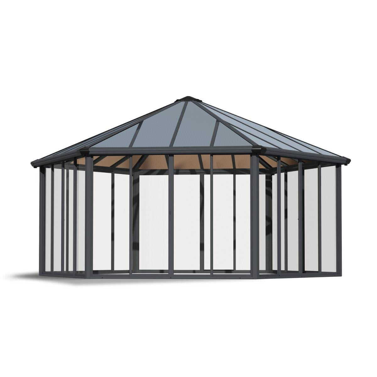 Garda Enclosed Gazebo Solarium 17 x 20 ft. | Palram-Canopia-Delightful Yard