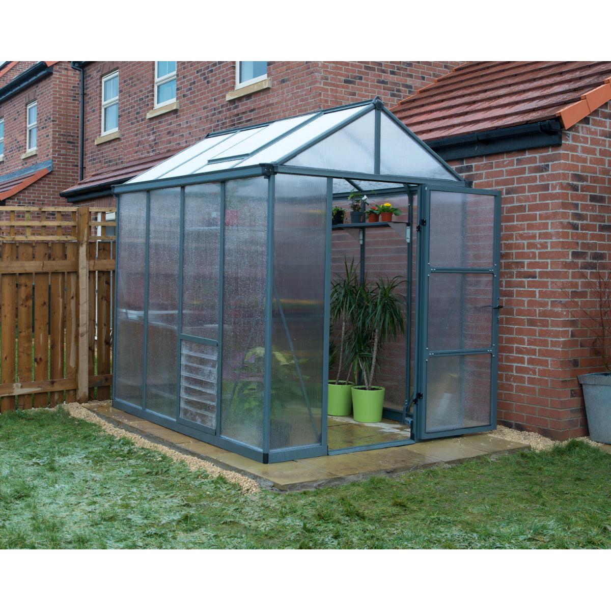 Glory Deluxe Polycarbonate Greenhouse 6 x 8 ft. | Palram-Canopia-Delightful Yard