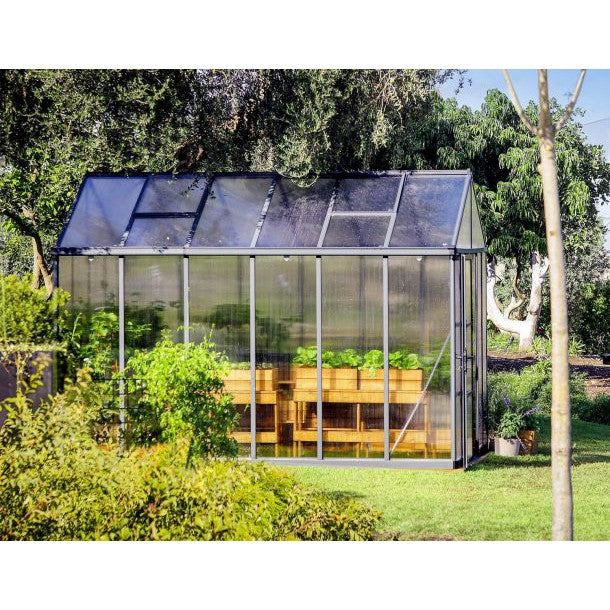 Glory Deluxe Polycarbonate Greenhouse 8 x 12 ft. | Palram-Canopia-Delightful Yard