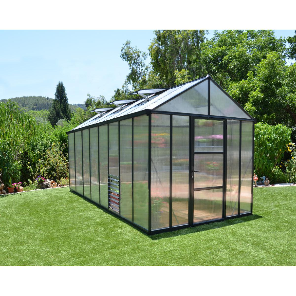 Glory Deluxe Polycarbonate Greenhouse 8 x 16 ft. | Palram-Canopia-Delightful Yard