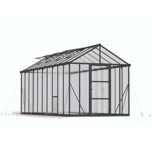 Glory Deluxe Polycarbonate Greenhouse 8 x 20 ft. | Palram-Canopia-Delightful Yard