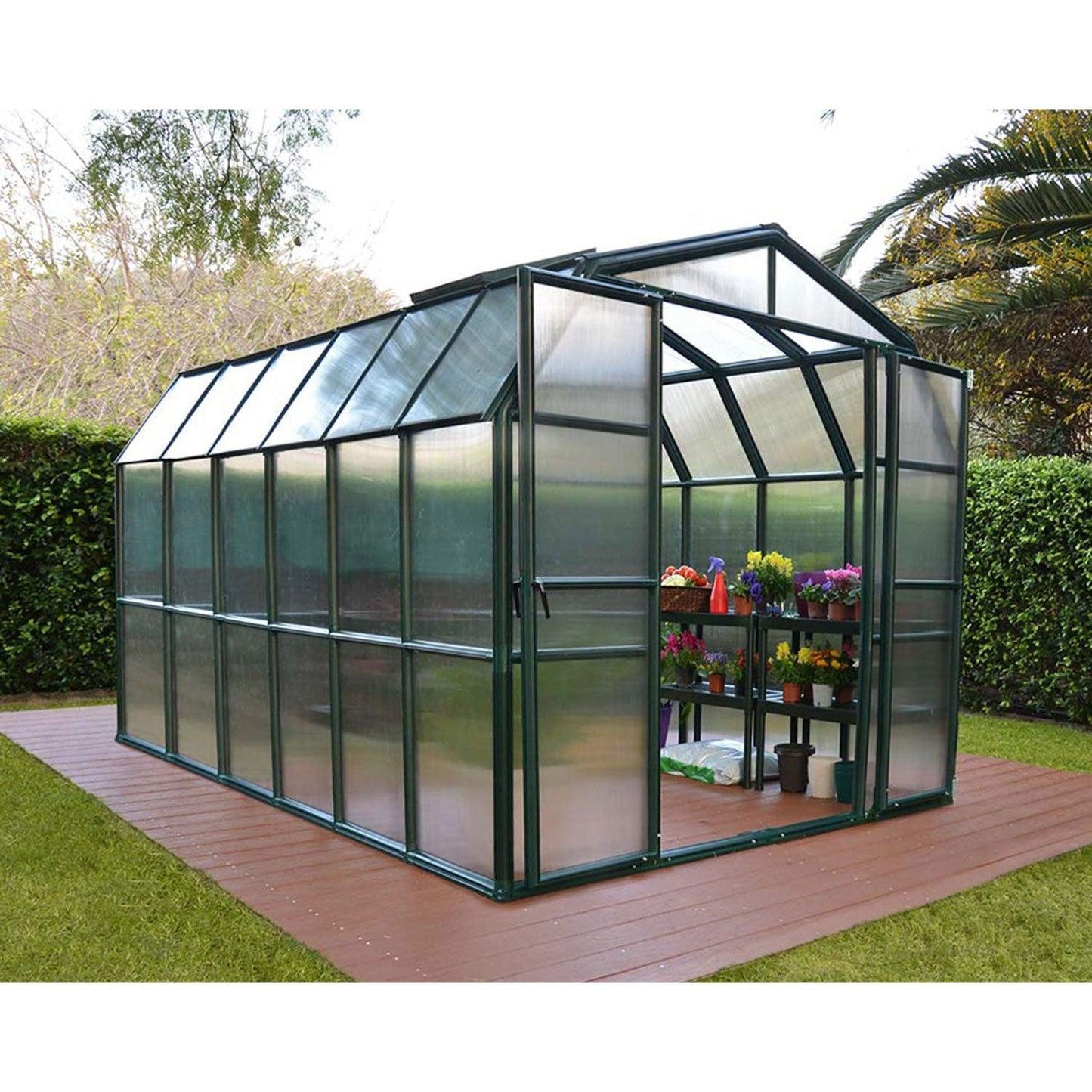 Rion Grand Gardener Greenhouse 8 x 12 ft. - Delightful Yard