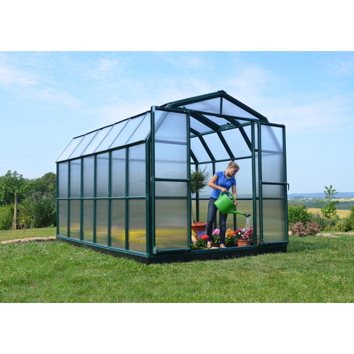 Grand Gardener Polycarbonate Greenhouse 8 x 12 ft. | Rion by Palram-Canopia-Delightful Yard