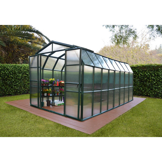 Grand Gardener Polycarbonate Greenhouse 8 x 16 ft. | Rion by Palram-Canopia-Delightful Yard