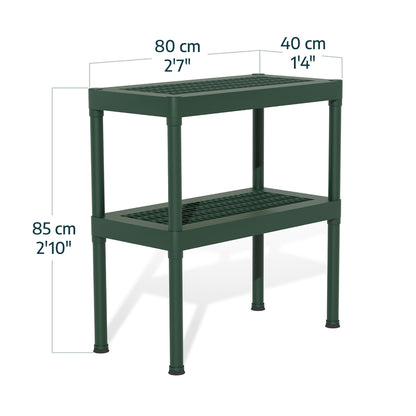 Greenhouse Two Tier Staging Bench | Rion by Palram-Canopia-Delightful Yard