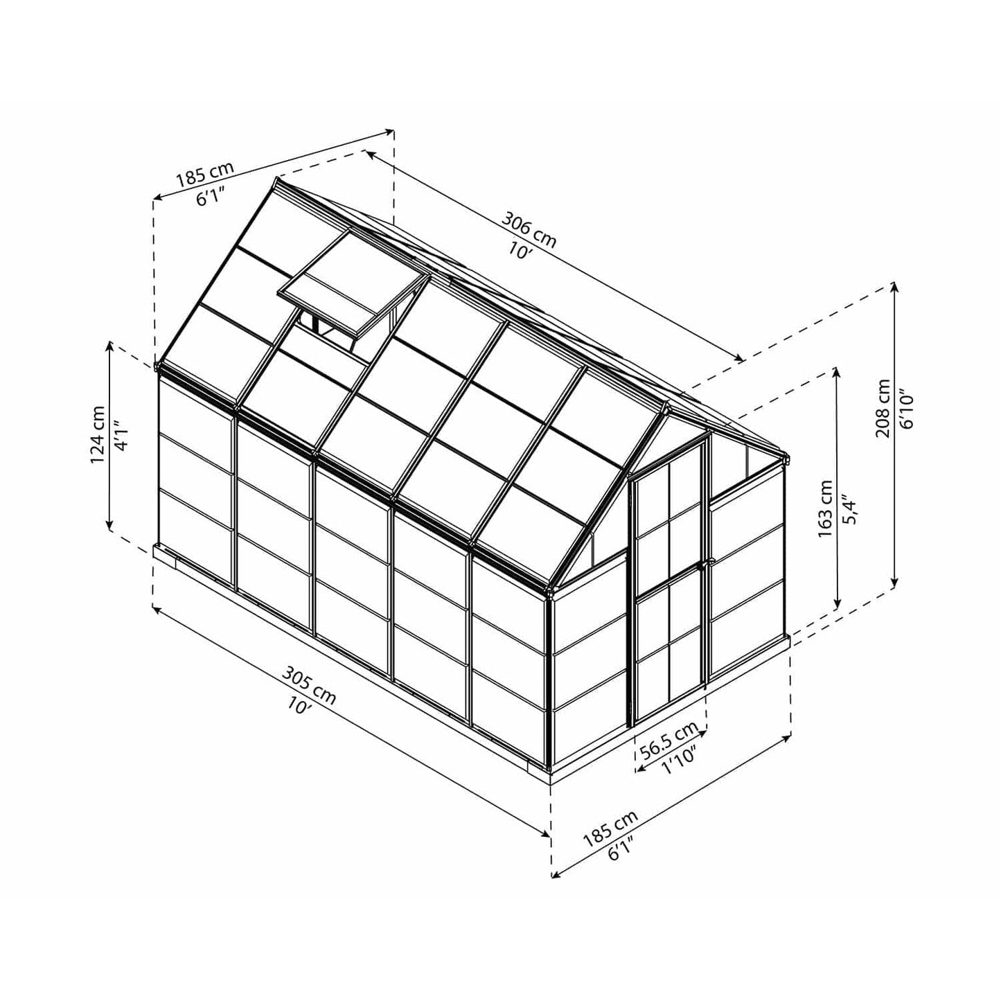 Harmony Greenhouse 6 x 10 ft. | Palram-Canopia - Delightful Yard