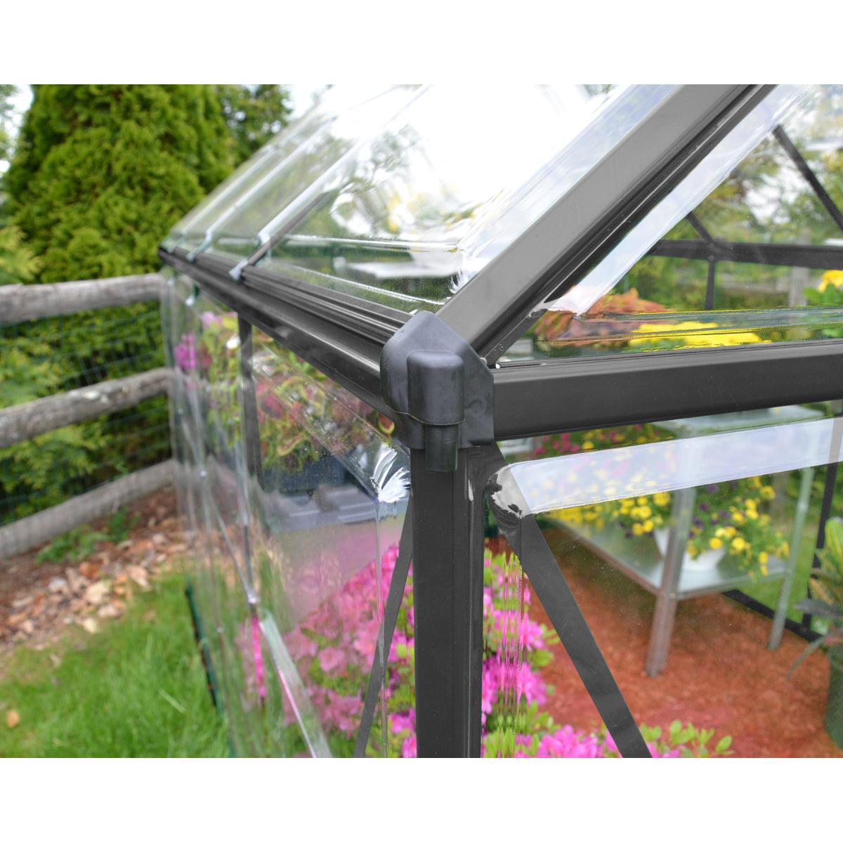 Harmony Polycarbonate Greenhouse 6 x 8 ft. Grey Frame | Palram-Canopia-Delightful Yard