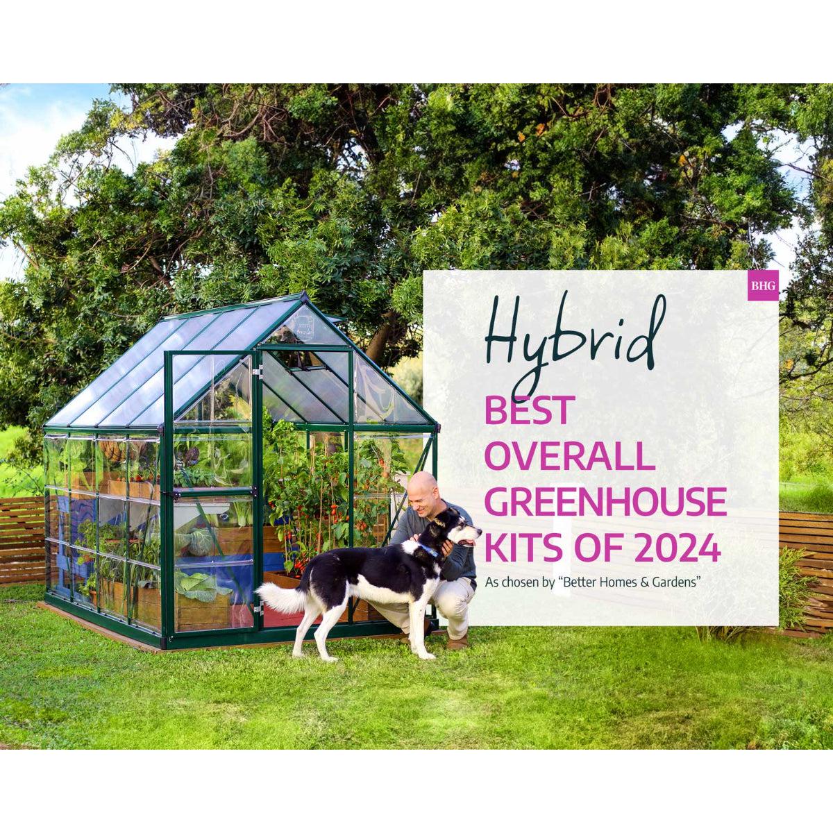 Hybrid Polycarbonate Greenhouse 6 x 4 ft. Grey Frame | Palram-Canopia-Delightful Yard