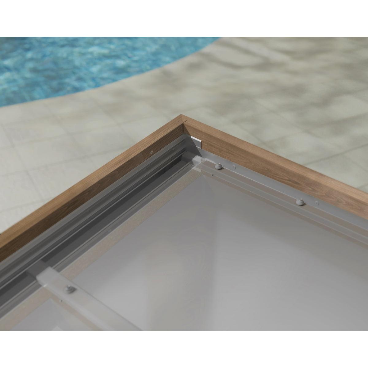 Helsinki Cedar Wood Patio Covers 10 x 32 ft. Solid Panels | Palram-Canopia-Delightful Yard