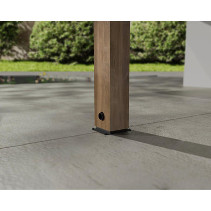 Helsinki Cedar Wood Patio Covers 10 x 32 ft. Solid Panels | Palram-Canopia-Delightful Yard