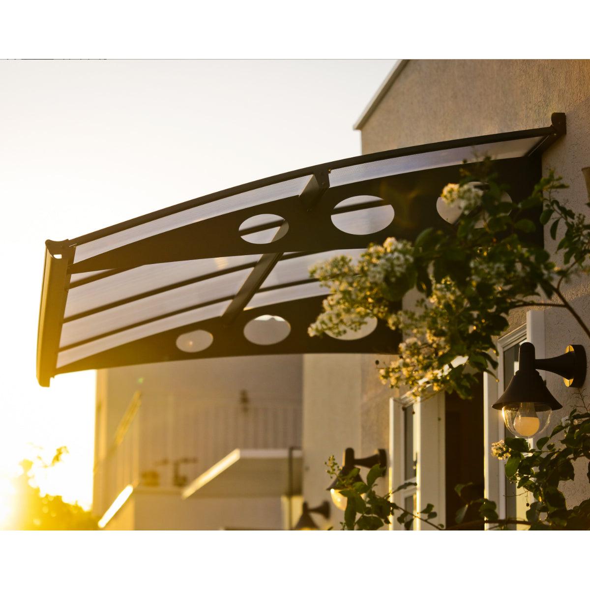 Herald Door Awning 7 x 5 ft. TwinWall Panel | Palram-Canopia-Delightful Yard