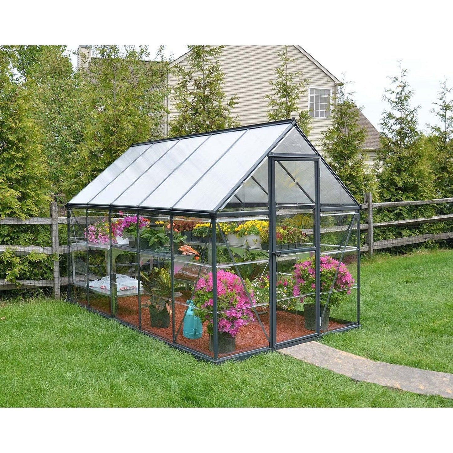 Hybrid Greenhouse 6 x 10 ft. Grey Frame | Palram-Canopia - Delightful Yard