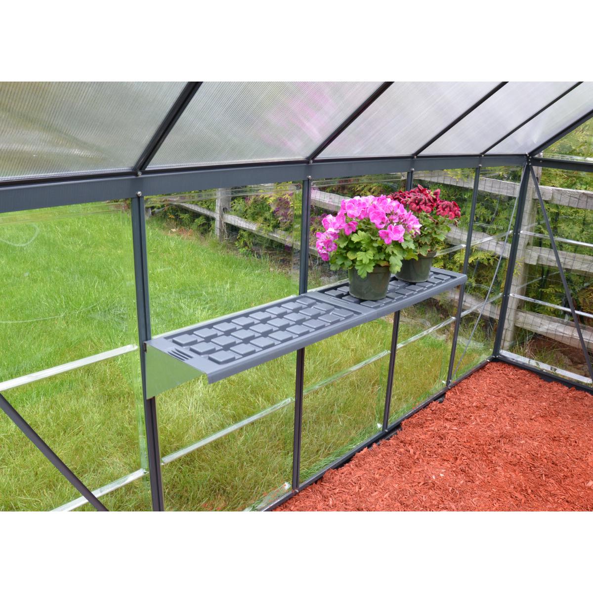 Hybrid Polycarbonate Greenhouse 6 x 10 ft. Grey Frame | Palram-Canopia-Delightful Yard