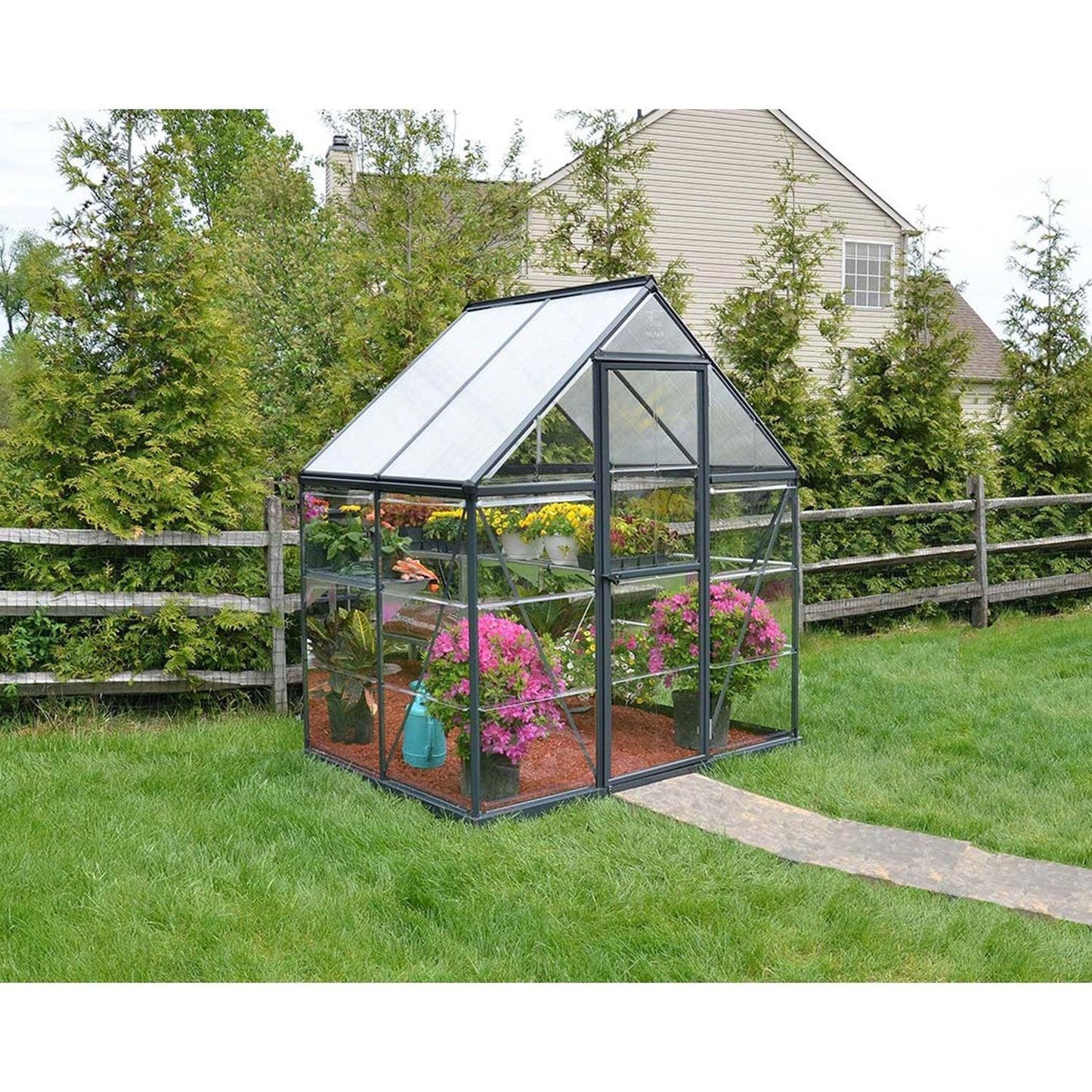 Hybrid Greenhouse 6 x 4 ft. Grey Frame | Palram-Canopia - Delightful Yard