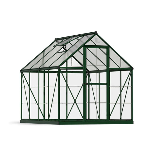 Hybrid Polycarbonate Greenhouse 6 x 8 ft. Green Frame | Palram-Canopia-Delightful Yard