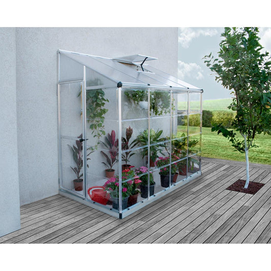 Lean-to Polycarbonate Greenhouse 8 x 4 ft. | Palram-Canopia-Delightful Yard