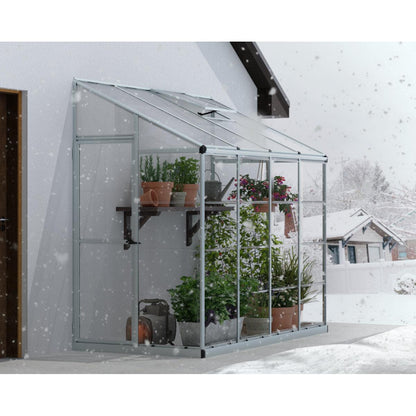 Lean-to Polycarbonate Greenhouse 8 x 4 ft. | Palram-Canopia-Delightful Yard