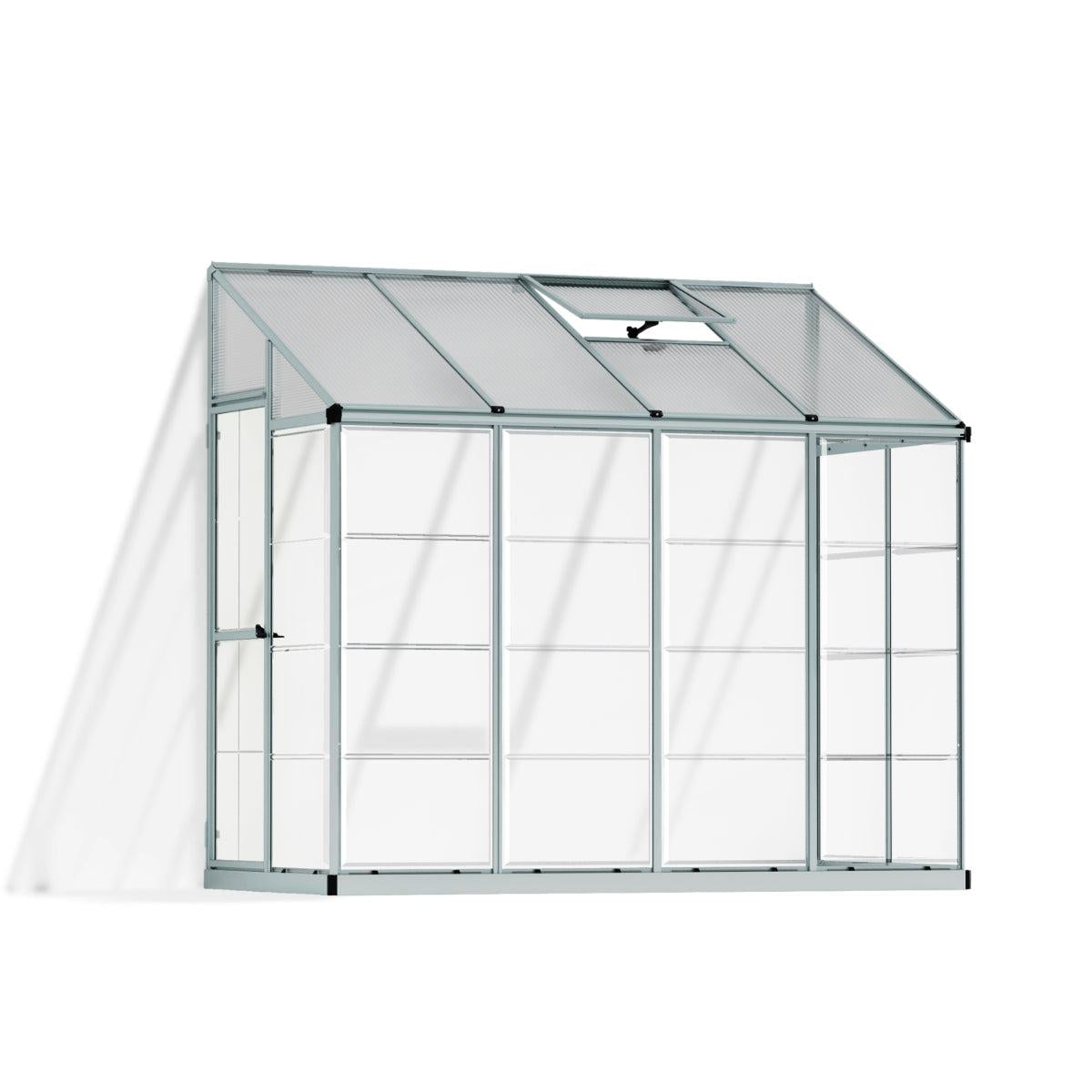 Lean-to Polycarbonate Greenhouse 8 x 4 ft. | Palram-Canopia-Delightful Yard