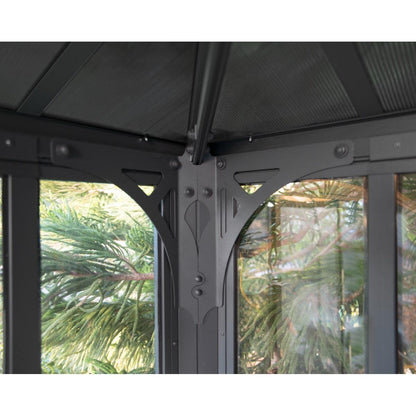 Ledro Enclosed Gazebo Solarium 10 x 14 ft. | Palram-Canopia-Delightful Yard