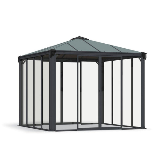 Ledro Enclosed Gazebo Solarium 10 x 10 ft. | Palram-Canopia-Delightful Yard