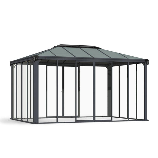 Ledro Enclosed Gazebo Solarium 10 x 14 ft. | Palram-Canopia-Delightful Yard