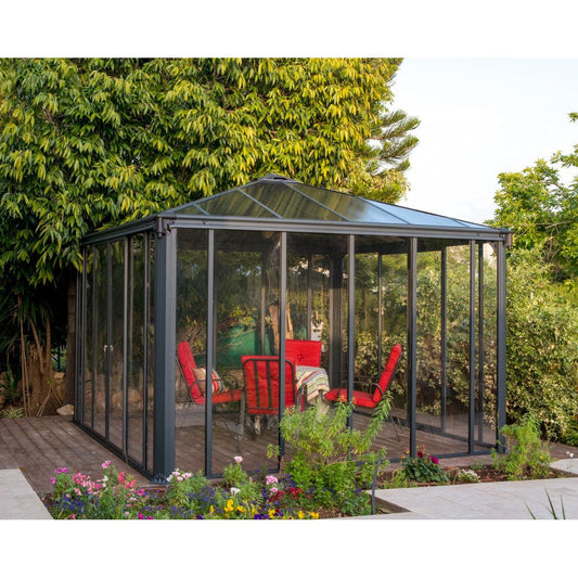 Ledro Enclosed Gazebo Solarium 12 x 12 ft. | Palram-Canopia-Delightful Yard