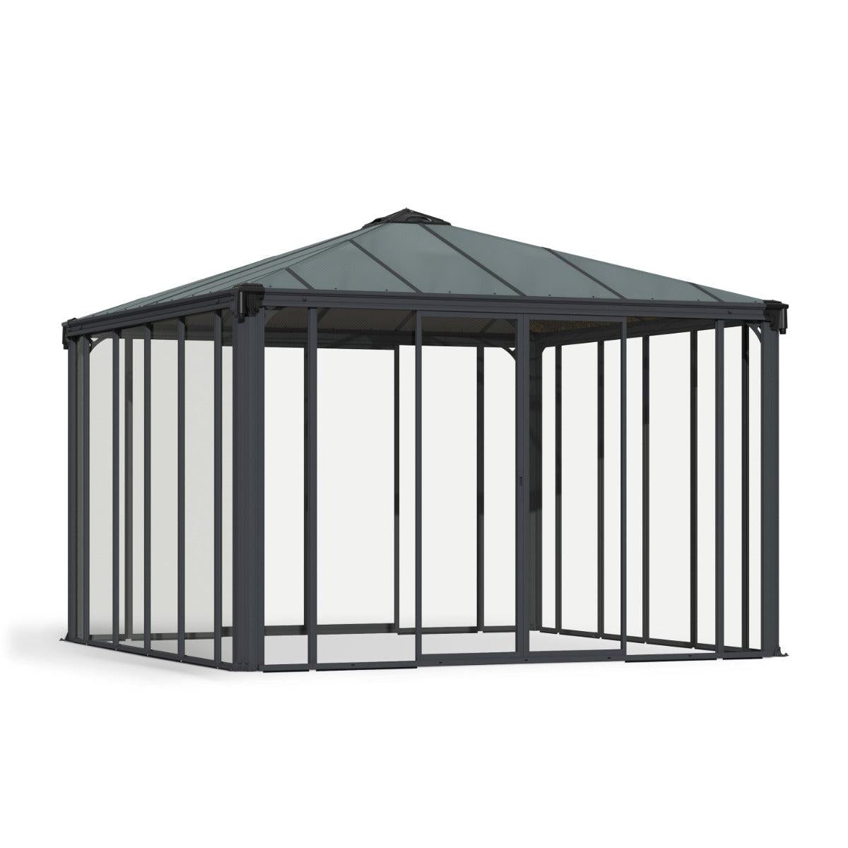 Ledro Enclosed Gazebo Solarium 12 x 12 ft. | Palram-Canopia-Delightful Yard