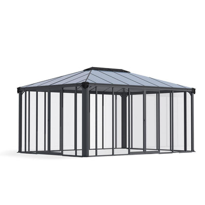 Ledro Enclosed Gazebo Solarium 12 x 16 ft. | Palram-Canopia-Delightful Yard