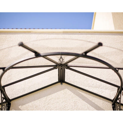 Lily French Door Awning 4 x 5 ft. Clear Panel | Palram-Canopia-Delightful Yard