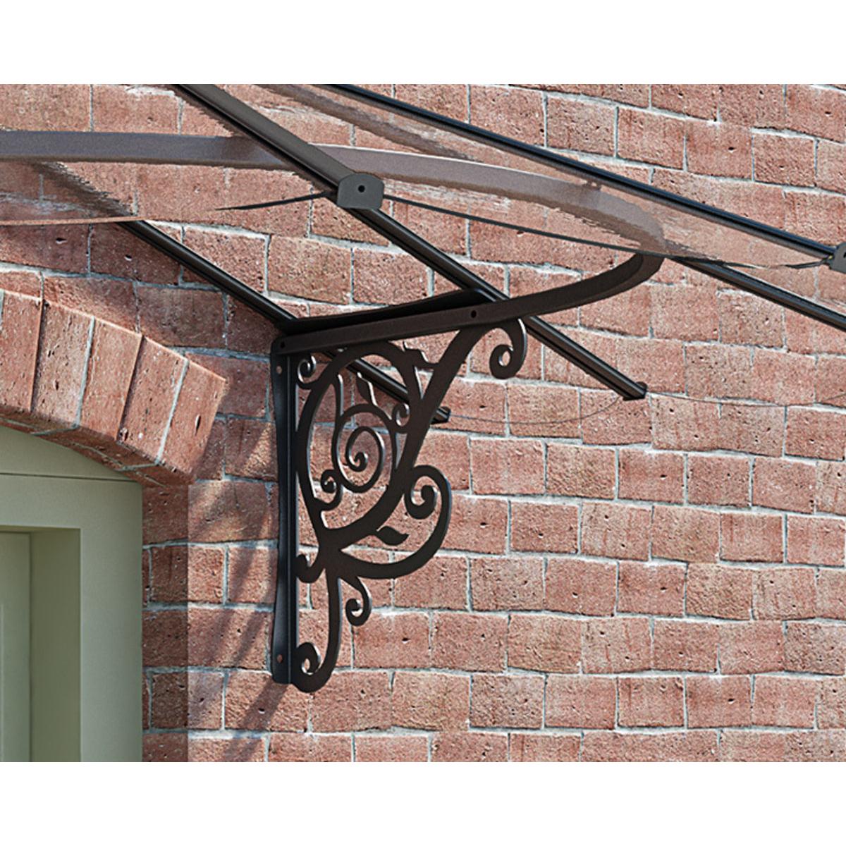 Lily French Door Awning 4 x 5 ft. Clear Panel | Palram-Canopia-Delightful Yard