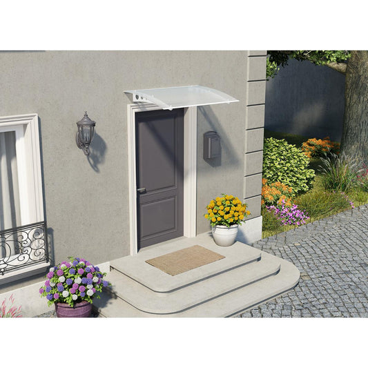 Lyra Door Awning 4.5 x 2 ft. TwinWall Panel | Palram-Canopia-Delightful Yard