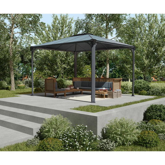 Martinique Aluminum Gazebo 10 x 12 ft. | Palram-Canopia-Delightful Yard