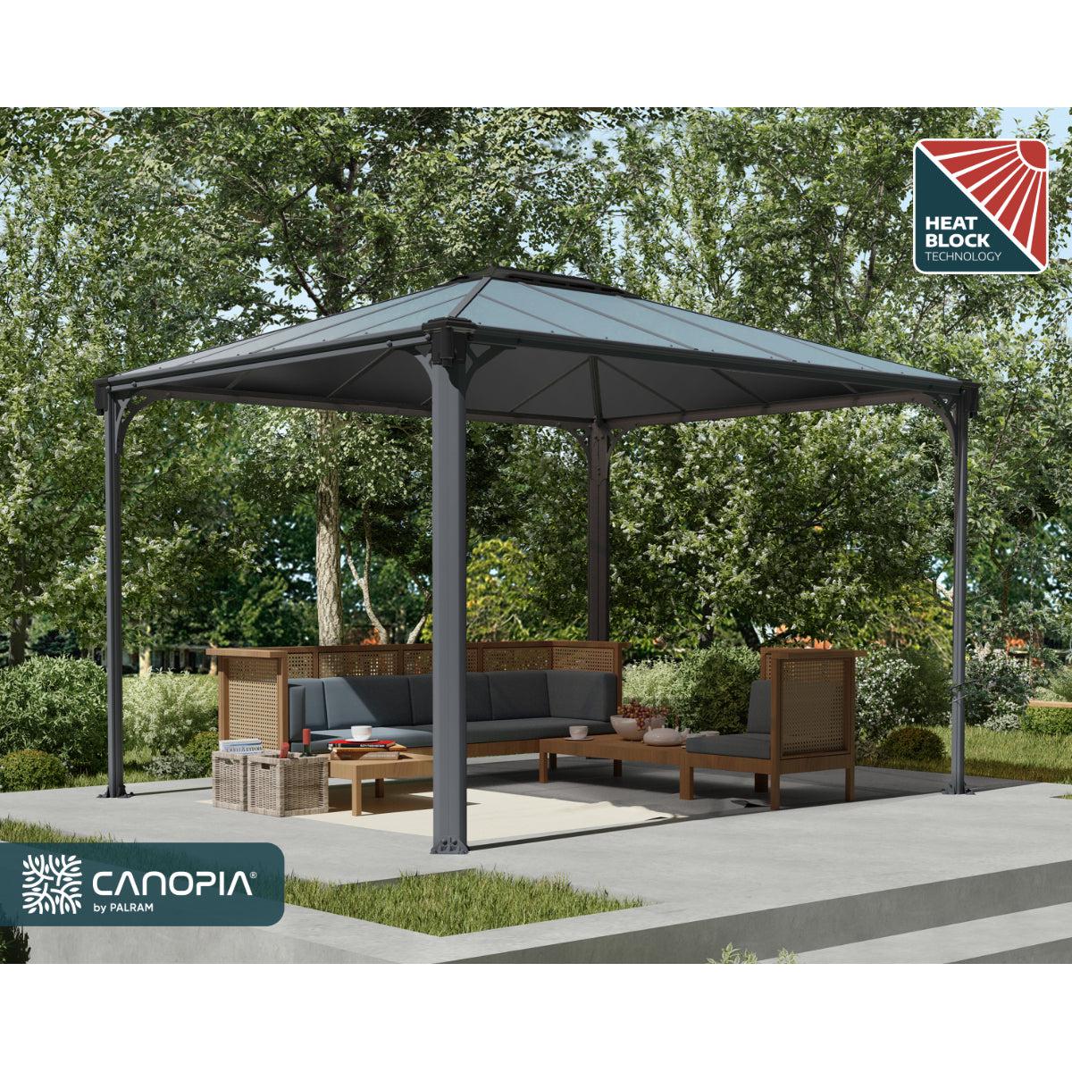 Martinique Aluminum Gazebo 10 x 12 ft. | Palram-Canopia-Delightful Yard