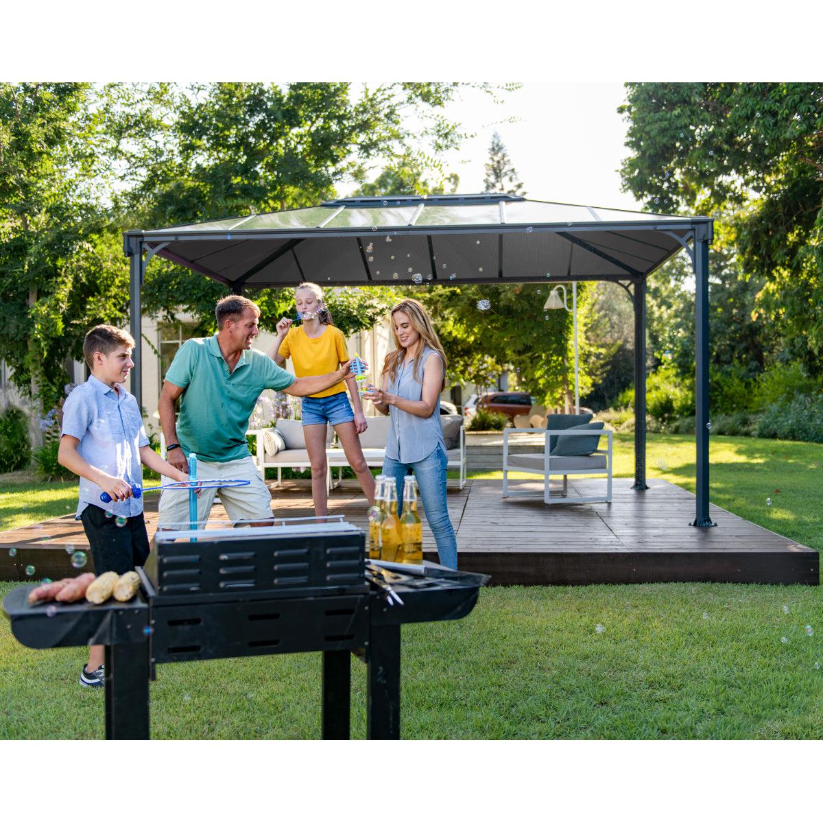 Martinique Aluminum Gazebo 10 x 14 ft. | Palram-Canopia-Delightful Yard