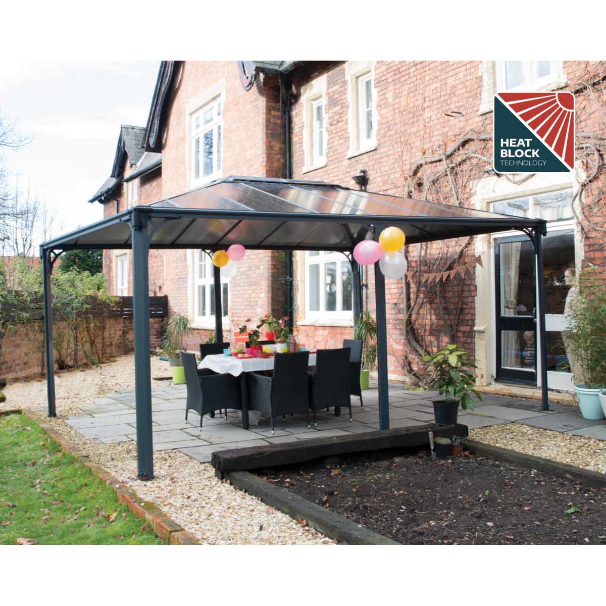 Martinique Aluminum Gazebo 12 x 16 ft. | Palram-Canopia-Delightful Yard