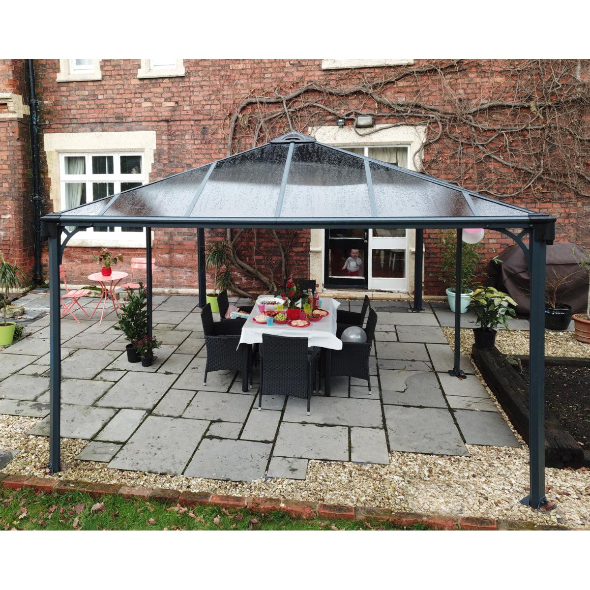 Martinique Aluminum Gazebo 12 x 16 ft. | Palram-Canopia-Delightful Yard