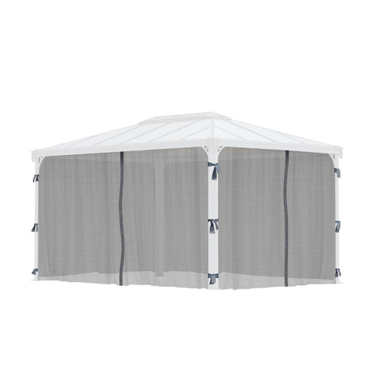 Martinique Gazebo Mosquito Netting Set 10 x 14 ft | Palram-Canopia-Delightful Yard