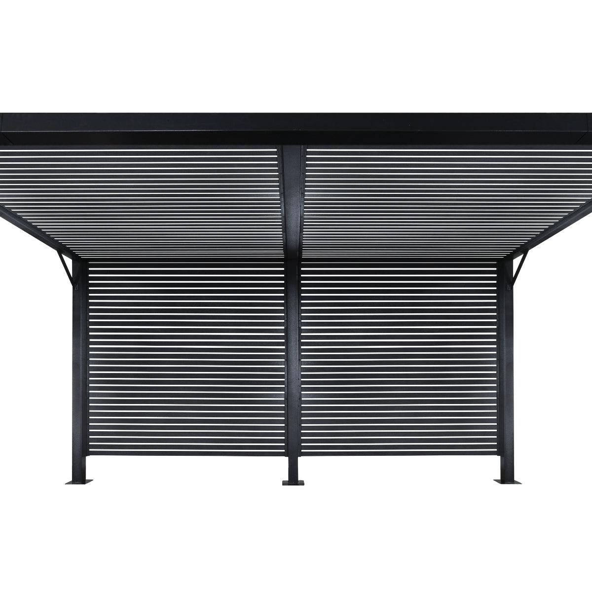 Meeru 9 x 12 ft. Aluminum Pergola with Louvered Wall | Sojag-Delightful Yard