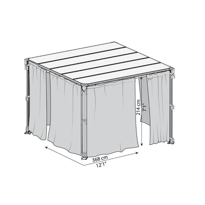 Milano 10 x 10 | Palermo 10 x 10 | Palermo 12 x 12 | Martinique 10 x 12 Gazebo Mosquito Netting Set | Palram-Canopia-Delightful Yard